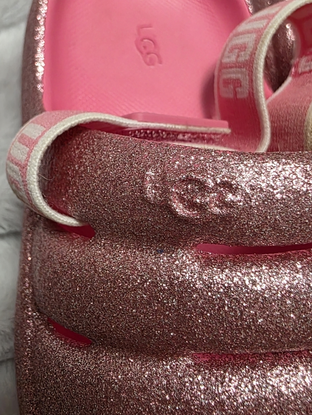 UGG K Sport Yeah Glitter Sandals Size 10 Toddler - Picture 8 of 11